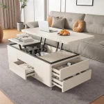 Luxury Foldable Lifting Dining Table Set – Multifunctional Coffee Table for Living Room, Home, Restaurant Use