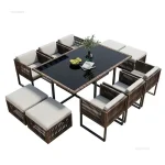 5-Piece Patio Rattan Furniture Set – Outdoor Table and Chairs for Garden, Terrace, or Balcony