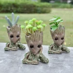 Charming Baby Groot Flower Pot Planter – Cute Hero Figure for Home Decor, Office Desk, or Pen Holder
