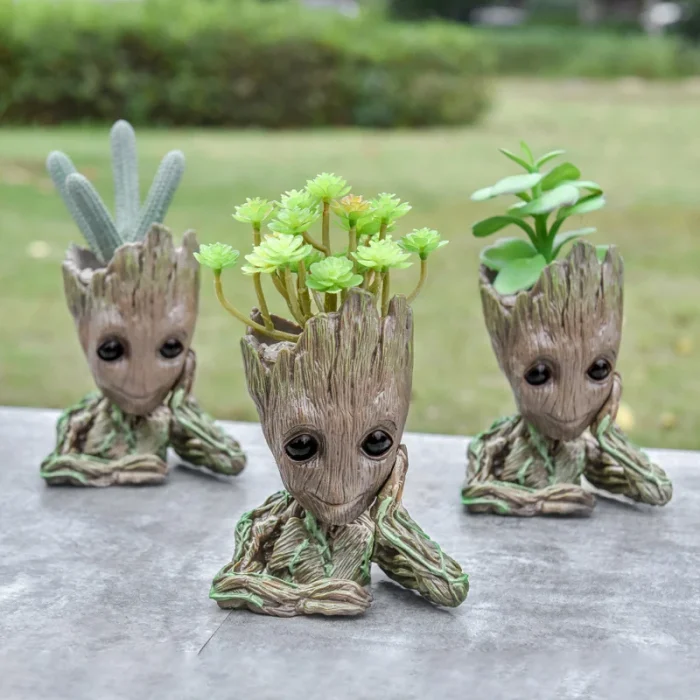 Charming Baby Groot Flower Pot Planter – Cute Hero Figure for Home Decor, Office Desk, or Pen Holder - Image 1
