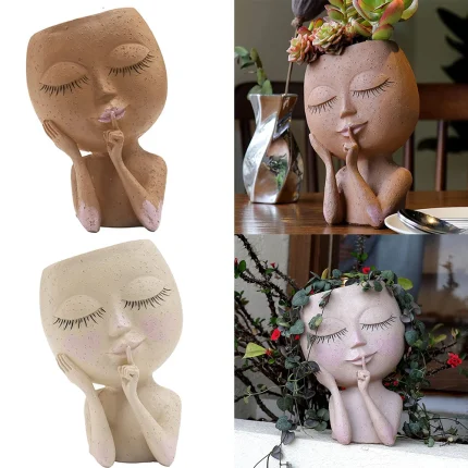 Flowerpot New Resin Crafts Living Room Courtyard Decoration Garden Balcony Supplies Succulents Flower Growing