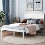 Full Size Platform Bed Frame with Headboard – Wood Slat Support, Sturdy Design, No Box Spring Needed
