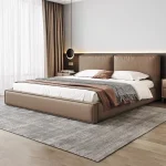 King Size Double Bed Frame with Headboard, Space-Saving Storage Design, Sturdy Base for Adults Bedroom Furniture