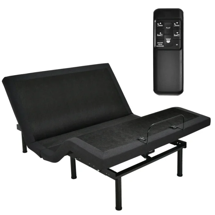 Costway Queen Adjustable Electric Bed Frame with Massage, Wireless Remote, USB Ports & Zero Gravity - Image 1