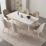 Nordic Dining Table Set with 4 Chairs – Modern Luxury for Apartment, Restaurant, Hotel Lobby, Home Furniture