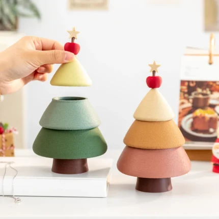 Mini Christmas Tree Jewelry Storage Box Trinket Box Home Bedroom Desktop Decorative Ornaments Nordic Style Ornaments Gift