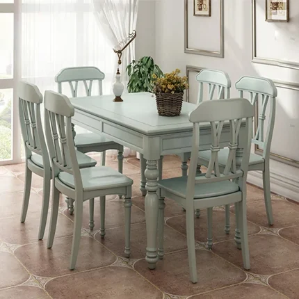 Classic Wood Dining Table Set for Living or Dining Room – Elegant Design, Sturdy, Timeless Home Furniture