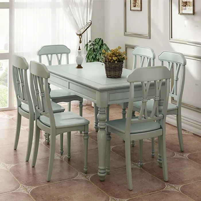 Classic Wood Dining Table Set for Living or Dining Room – Elegant Design, Sturdy, Timeless Home Furniture - Image 1