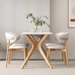 Nordic Foldable Dining Table Set – Modern Mobile Armchair Design, Compact Tavolo e Sedie Pranzo Furniture