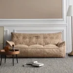 Vintage Nordic Minimalist Loveseat Sofa – European Designer Tatami Style, Cozy Lazy Sofa for Living Room