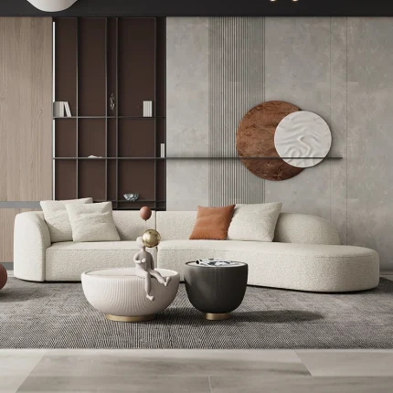 Classic Sectional Nordic Luxury Living Room Sofa, Multifunctional Relaxing Elegant Furniture