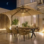 Modern Rattan Patio Furniture Set – Outdoor Dining, Pool Armchairs, Coffee Table, High-Quality Backyard Home Decor