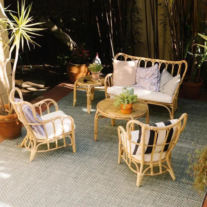 Outdoor Rattan Patio Dining Set with Sofas – EcoFlow Charging Station, Coffee Table, Terrace Garden Furniture - Image 1