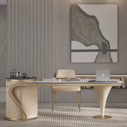 Light Luxury High-end Office Desk Italian Creative Designer Modern Minimalist Home Study Multifunctional Office Desk Furniture