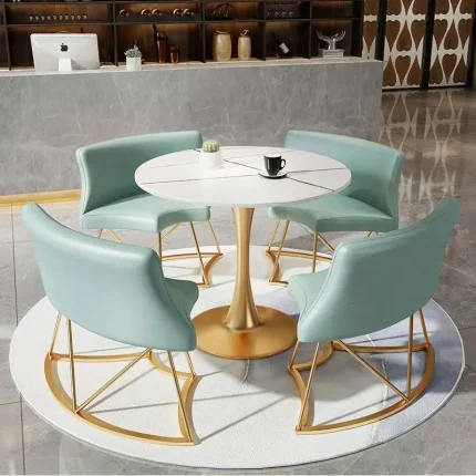 Luxury Sintered Stone Dining Table for Café, Lounge, Reception or Balcony – Modern Business Furniture