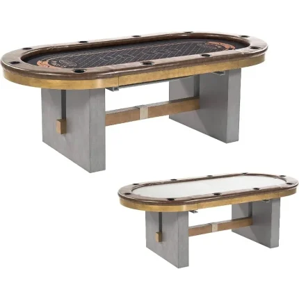 Durable Folding Poker Table with Padded Rail, Felt Surface, Complete Chip Set for Ultimate Game Nights
