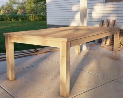 DIY Full-Size Wooden Dining Table Plan, Beginner-Friendly Guide with Step-by-Step Instructions for Building