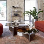 Designer Industrial Coffee Table – Unique Nordic Metal Couchtisch, Simple & Affordable Mini Computer Table Furniture