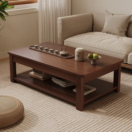 Cheap Minimalist Industrial Coffee Table – Unique Standing Metal Writing Desk, Aesthetic Computer Mesa Auxiliar Furniture