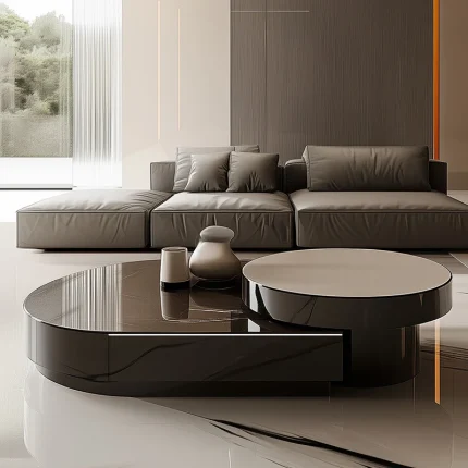 Designer Minimalist Coffee Table – Space-Saving Luxury Outdoor & Indoor Table, Stylish Mesa Auxiliar Furniture