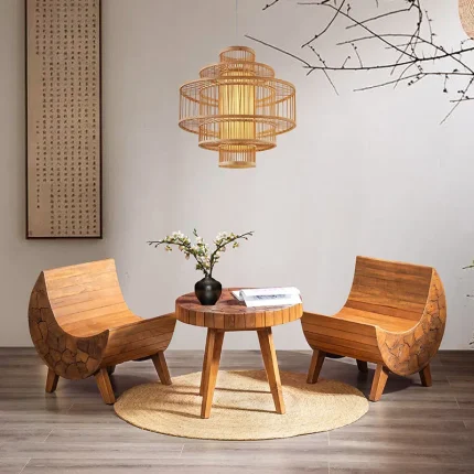Space-Saving Minimalist Coffee Table – Luxury Industrial Aesthetic, Unique Design, Movable, Affordable Wood Furniture Piece