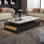 Light Luxury Nordic Coffee Table – Modern Side Table with Creative Storage, Clear Aesthetic for Living Room Decor