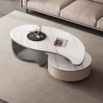 Modern Light Luxury Coffee Table – Minimalist Designer Aesthetic, Unique Side Table, Decorative Accent Furniture