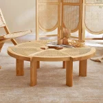 Modern Nordic Wood Coffee Table – Luxury Industrial Design, Standing Clear Simple Unique Couchtisch Furniture