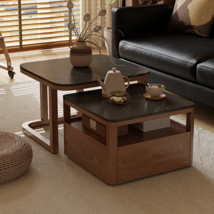 Minimalist Italian Aesthetic Coffee Table – Unique Nordic Luxury Design, Organizer Storage, Cheap Couchtisch Furniture Piece