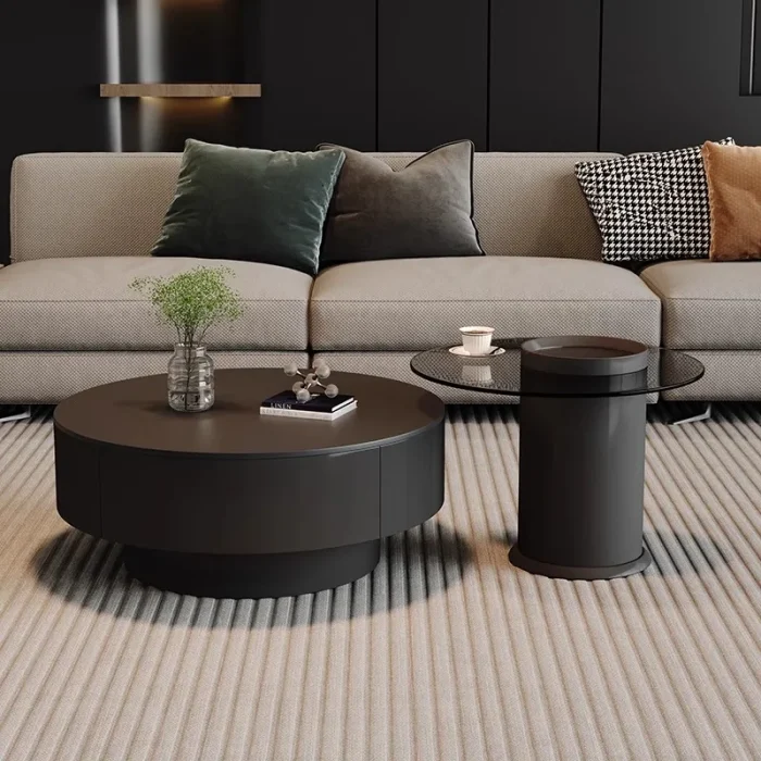 Italian Light Luxury Coffee Table – Modern Minimalist Designer Side Table, Unique Space-Saving Couchtisch Furniture Piece - Image 1