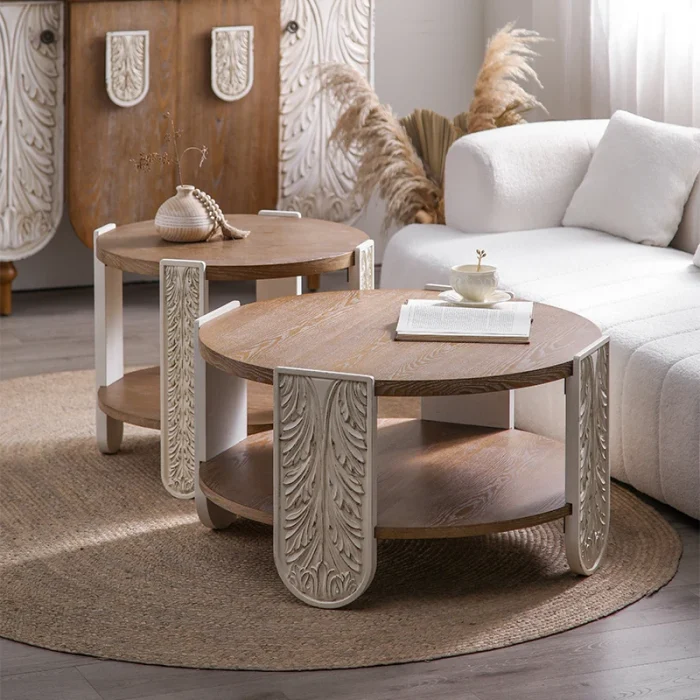 Transforming Minimalist Coffee Table – Space-Saving Luxury Wood Couchtisch, Modern Moving Designer Aesthetic Furniture Piece - Image 1