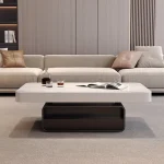 Designer Nordic Coffee Table – Minimalist Industrial Metal Table for Modern Bedrooms, Space-Saving Home Furniture Piece
