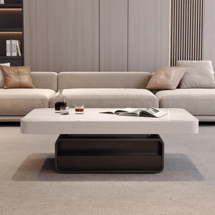 Designer Nordic Coffee Table – Minimalist Industrial Metal Table for Modern Bedrooms, Space-Saving Home Furniture Piece