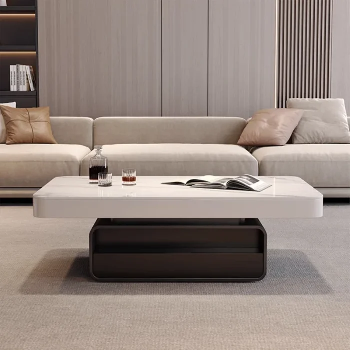 Designer Nordic Coffee Table – Minimalist Industrial Metal Table for Modern Bedrooms, Space-Saving Home Furniture Piece - Image 1