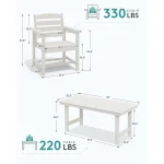 5-Piece Outdoor Dining Set with Umbrella Hole – All-Weather Patio Table and 4 Chairs for Entertaining