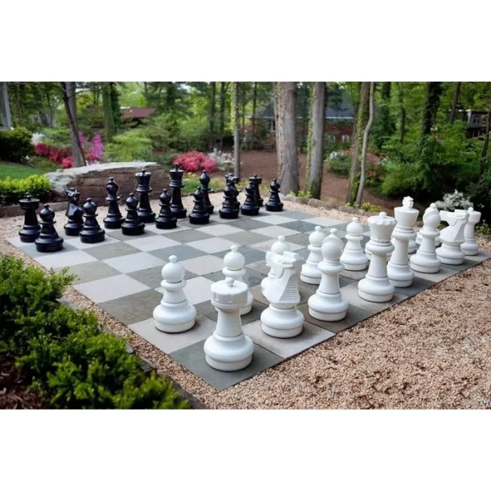 Giant Oversized Chess Set – 25" King, Premium Black & White Outdoor Pieces, Complete Game Set USA - Image 1