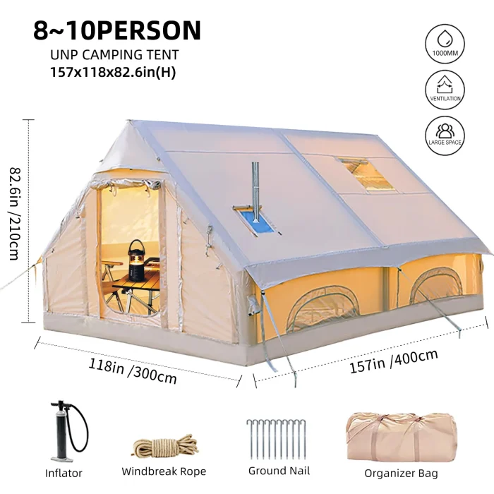 129 Sq Ft Large Inflatable Tent Canopy – Outdoor Playhouse for Inflatable Furniture, Toys, and Events - Image 1