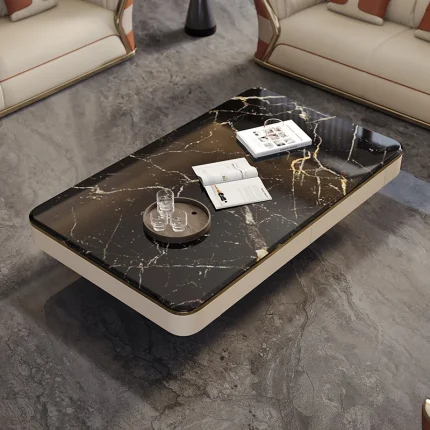 Light Luxury Designer Coffee Table – Nordic Aesthetic Standing Side Table, Unique Couchtisch Home Decor Furniture Accessory