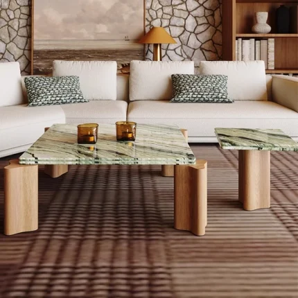 Italian Minimalist Coffee Table – Designer Living Room Side Table, Light Luxury Aesthetic Furniture & Décor Meubles