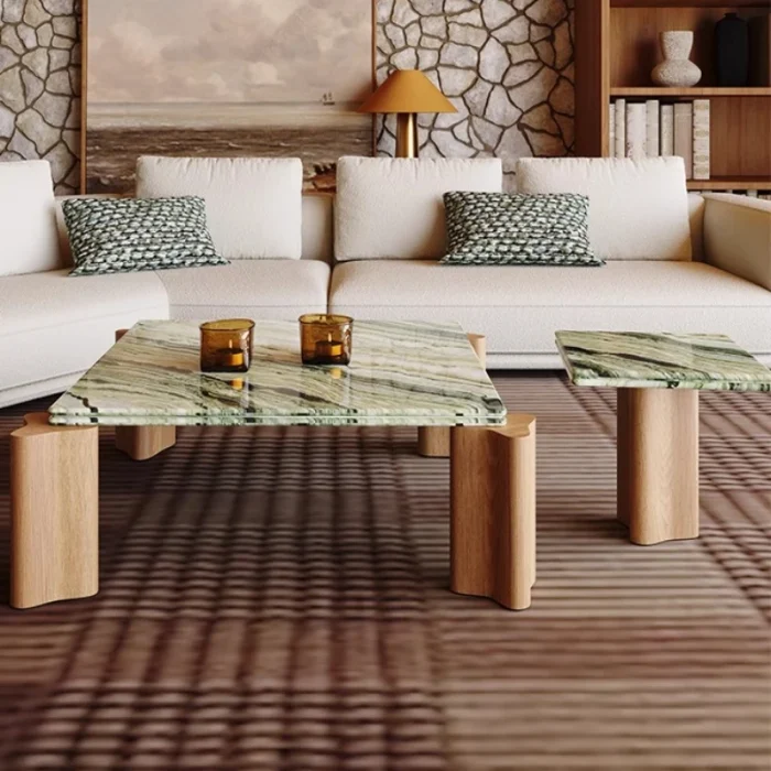 Italian Minimalist Coffee Table – Designer Living Room Side Table, Light Luxury Aesthetic Furniture & Décor Meubles - Image 1