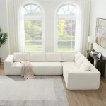 Minimalist Modular 6-Seat Chenille Sectional Sofa – Wrinkle-Resistant Couch Set, 2-Piece Free Combination Design