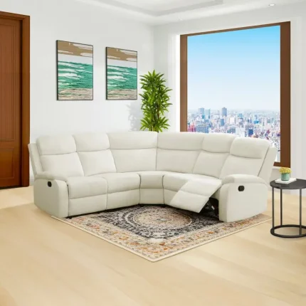 Modern Off-White 3-Piece Fluffy Sofa Set ā Breathable Nordic Couch, Loveseat & Lounge Chair